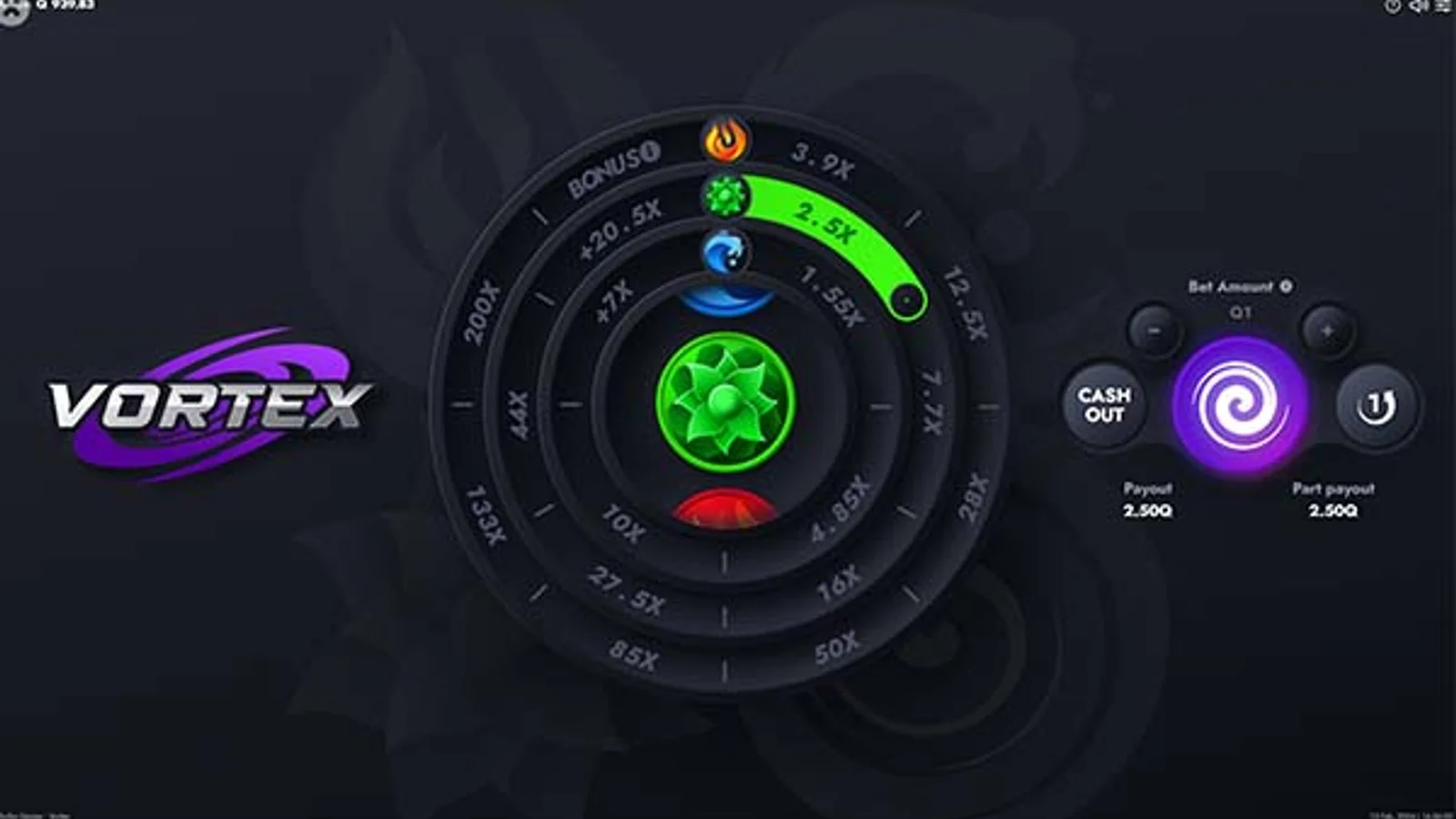 Vortex, juego de Turbo Games en Gana777