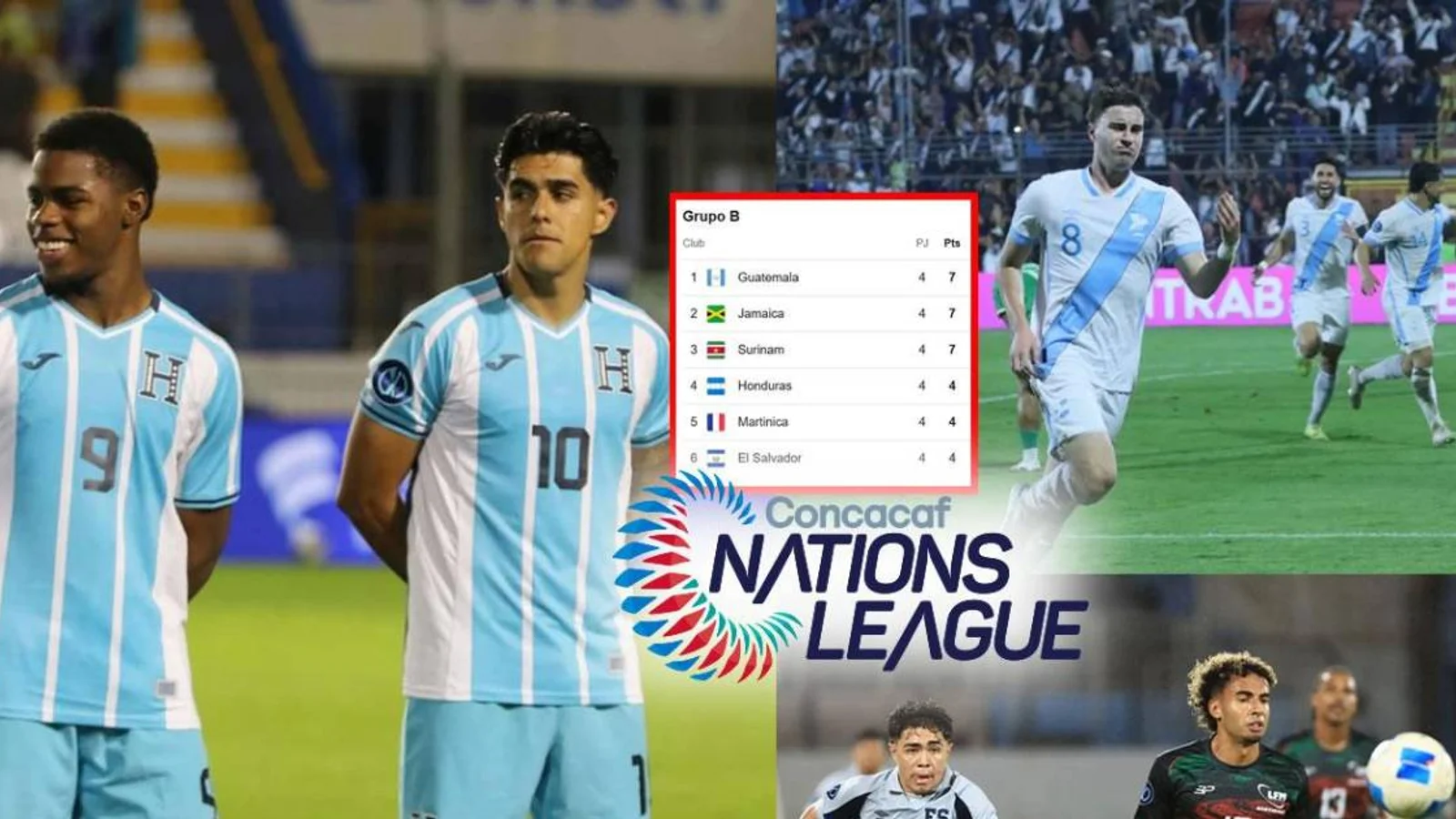 Honduras logró mantener la categoría en la Liga A, mientras El Salvador se fue al descenso en la Concacaf Nations League. · Fuente: LaPrensa.hn